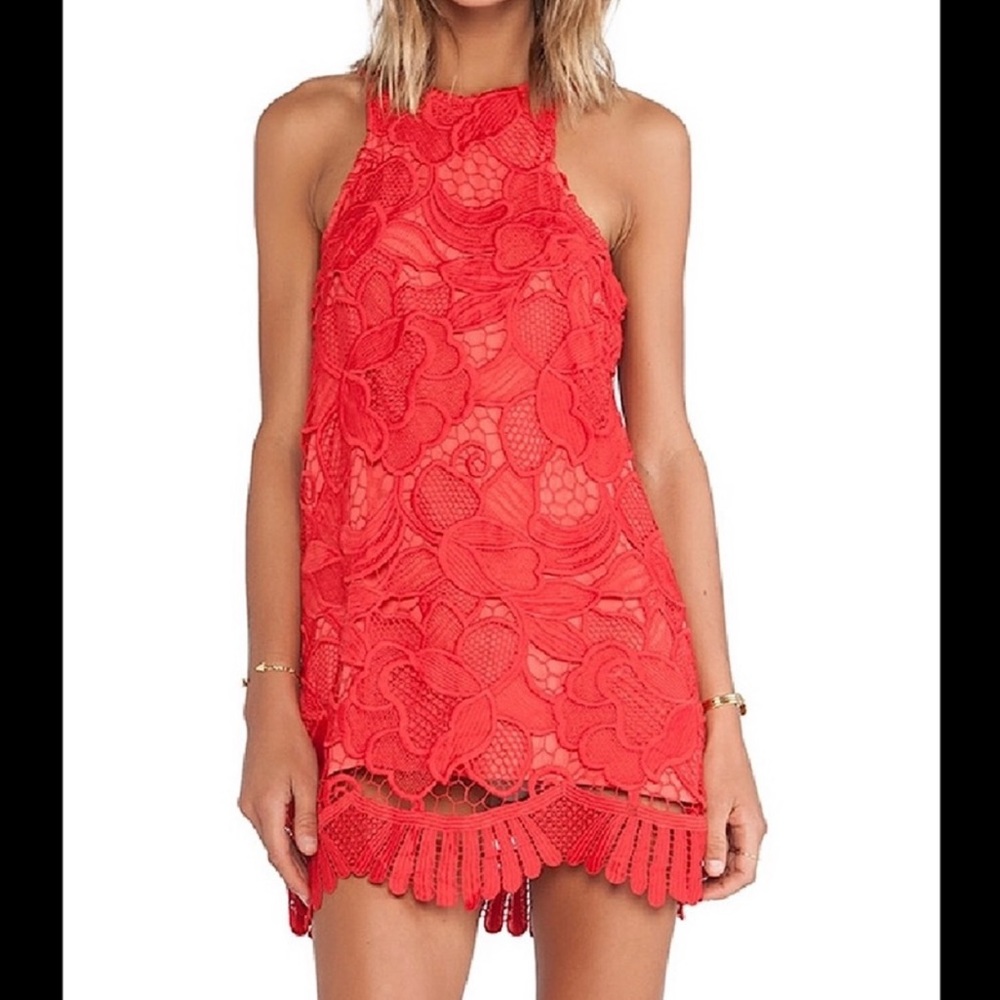 NWT $180 Lovers + Friends Embroidered Lace Mini Dress